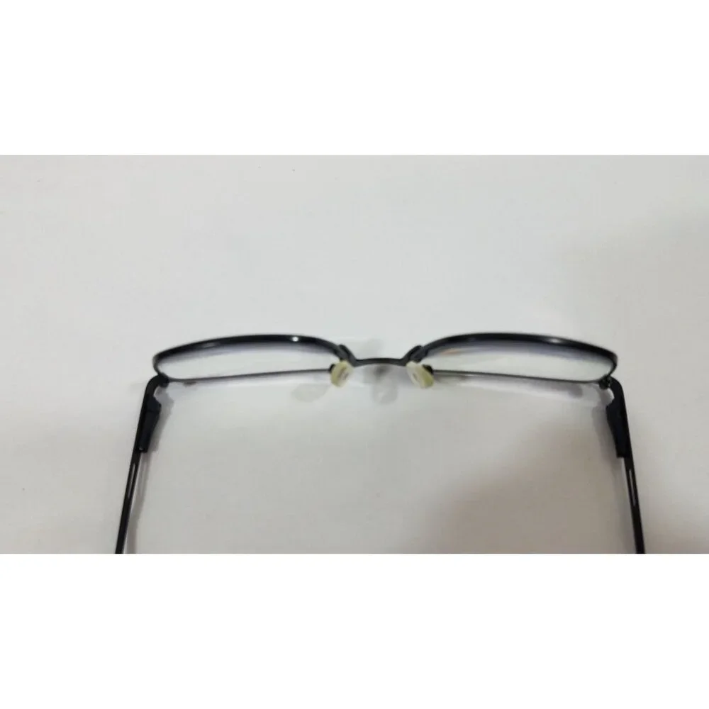 Black Metal Eyeglass Frames With Tortoise Temple Tips 51/17-141 C1
